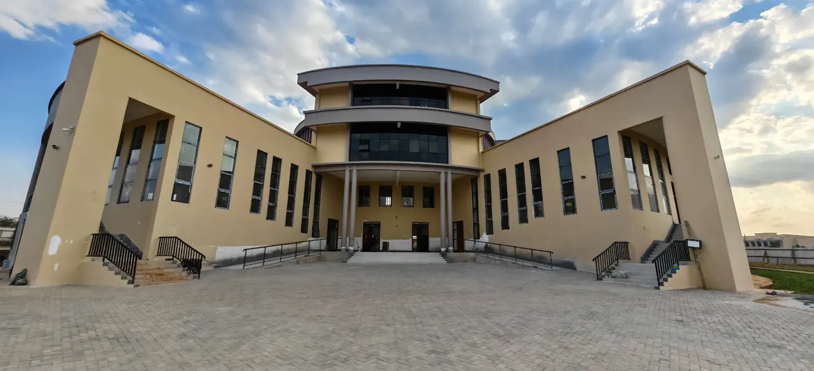 Mzumbe University lecture hall building, main entrance