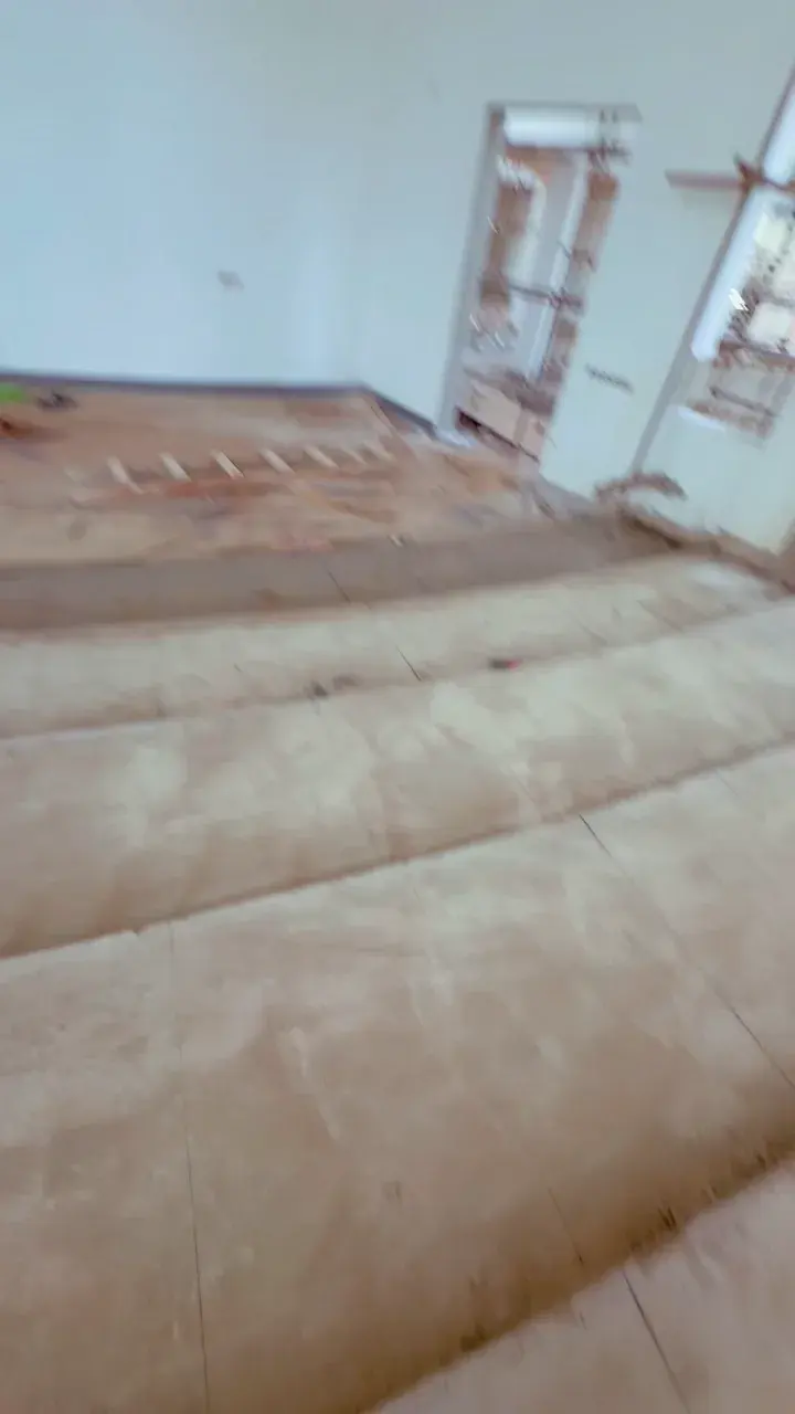 Lecture hall floor before polishing